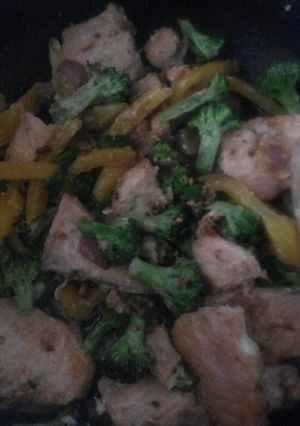 A picture of Scampi Salmon (shrimp syle).