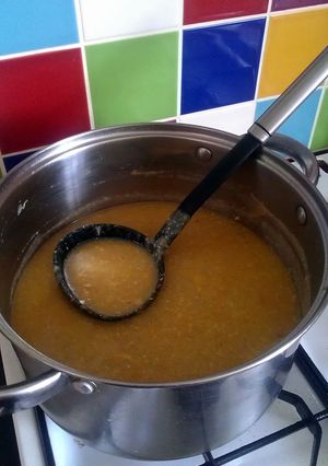 A picture of Vickys Soup Tips - Help! I've added too much.......
