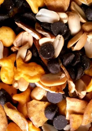 A picture of Sweet and spicy snack mix.