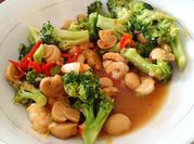 A picture of stir fried button mushrooms