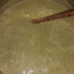 A picture of Fiona's Broccoli and Stilton Soup.