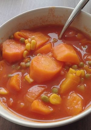 A picture of Warm Vegetable Soup.