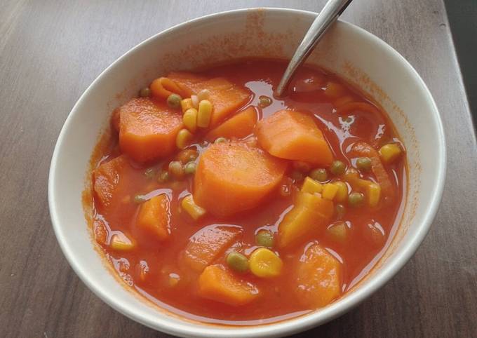 Steps to Make Homemade Warm Vegetable Soup