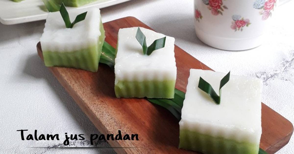 Resep Talam Jus Pandan Oleh Mama Fathan Cookpad 3647