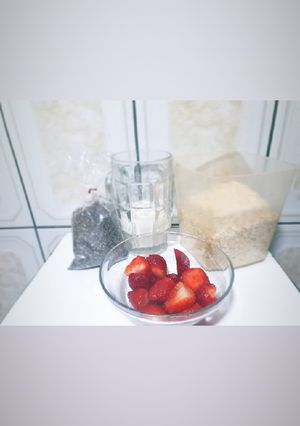 Una foto de Batido de Frutilla con leche