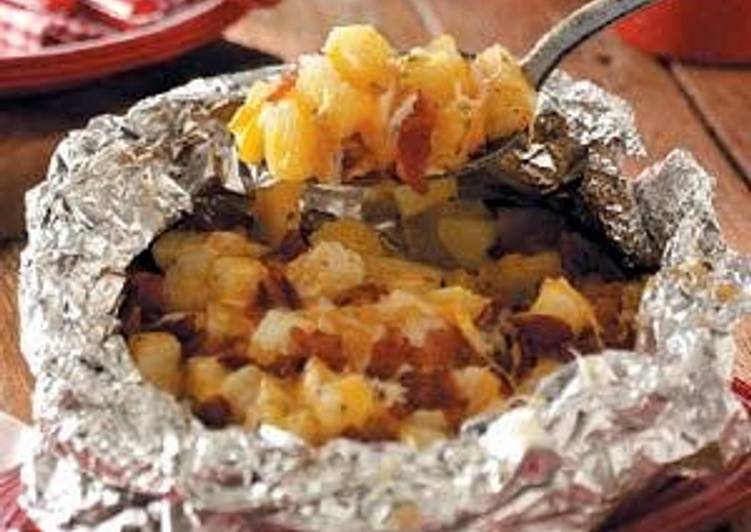 Three Cheese Campfire Potatoes