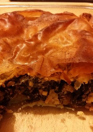 A picture of Kale pie.