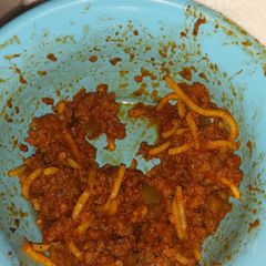 A picture of I think I'm Italian spaghetti.