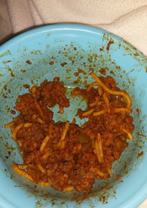 A picture of I think I'm Italian spaghetti.