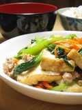 Stir-Fried and Simmered Atsuage and Komatsuna