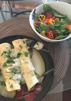 A picture of Chicken Lime Enchiladas.