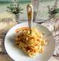 Langkah Mudah untuk Menyiapkan Cheese Spaghetti Aglio Olio With Prawns Anti Gagal