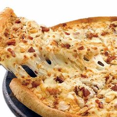 A picture of Chicken barbeque pizza.
