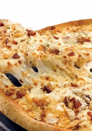 A picture of Chicken barbeque pizza.
