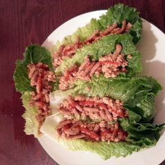 A picture of Spicy Tofu Lettuce Cups.