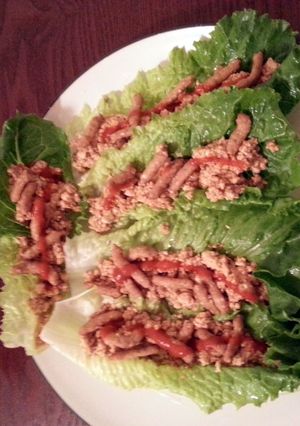 A picture of Spicy Tofu Lettuce Cups.