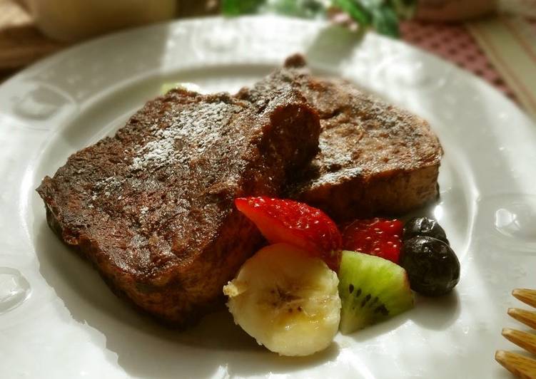 Steps to Make Homemade Just Mix and Cook! Chocolate French Toast