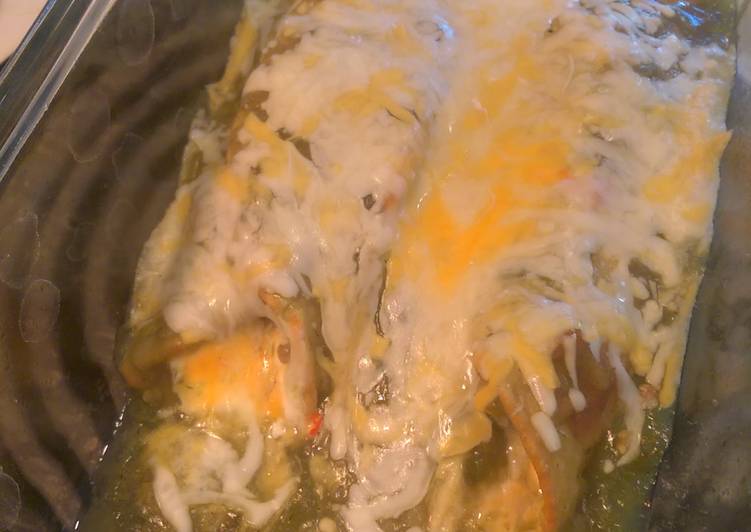 Recipe of Super Quick Homemade Chicken Verde Enchiladas