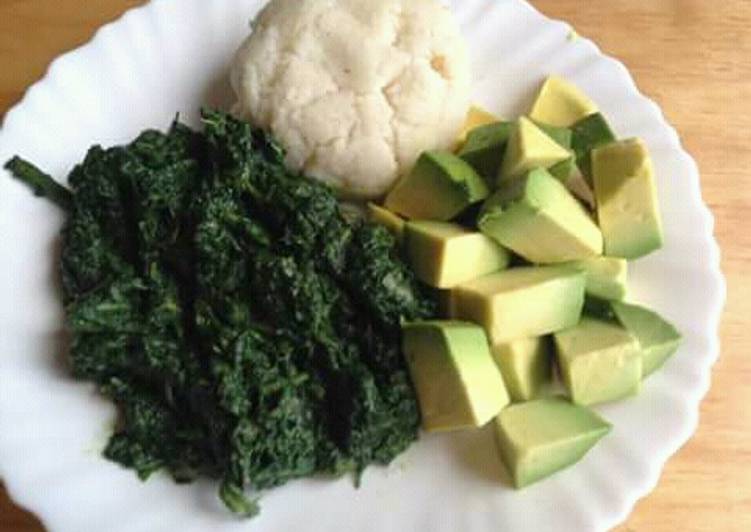 Recipe of Super Quick Homemade Spinach/ugali/avacodo