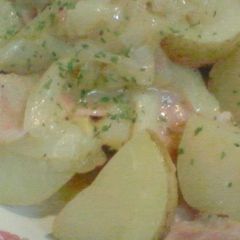 A picture of German Potatoes Made in a Rice Cooker.