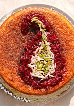 عکسی از دستور لبو پلو🌸 ته چین