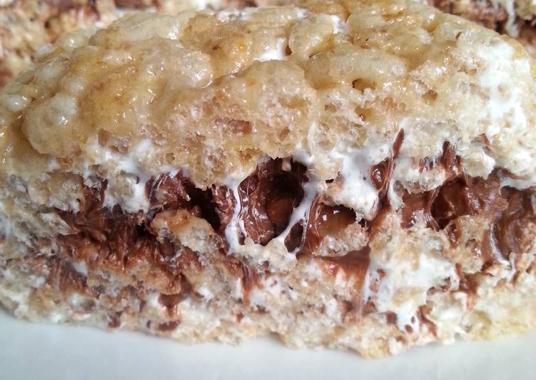 Steps to Prepare Quick S&#39; mores Rice Krispies Treat Pinwheels… :-)