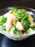 Microwave Broccoli and Imitation Crab with Sesame Mayo Salad