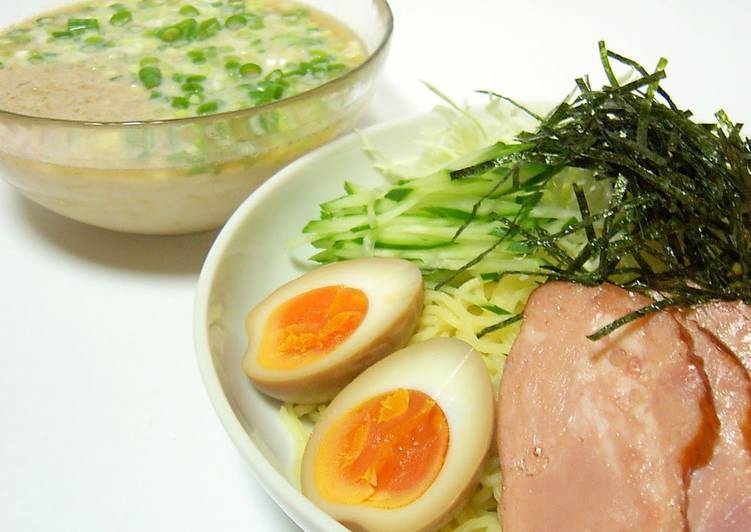 Simple Way to Cook Tasty Cold Tonkotsu Ramen with Dipping Sauce