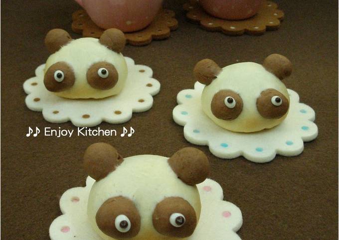 Easy Panda Bread made with Pancake Mix!