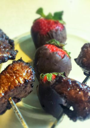 A picture of Steak "Fondue" for Two.