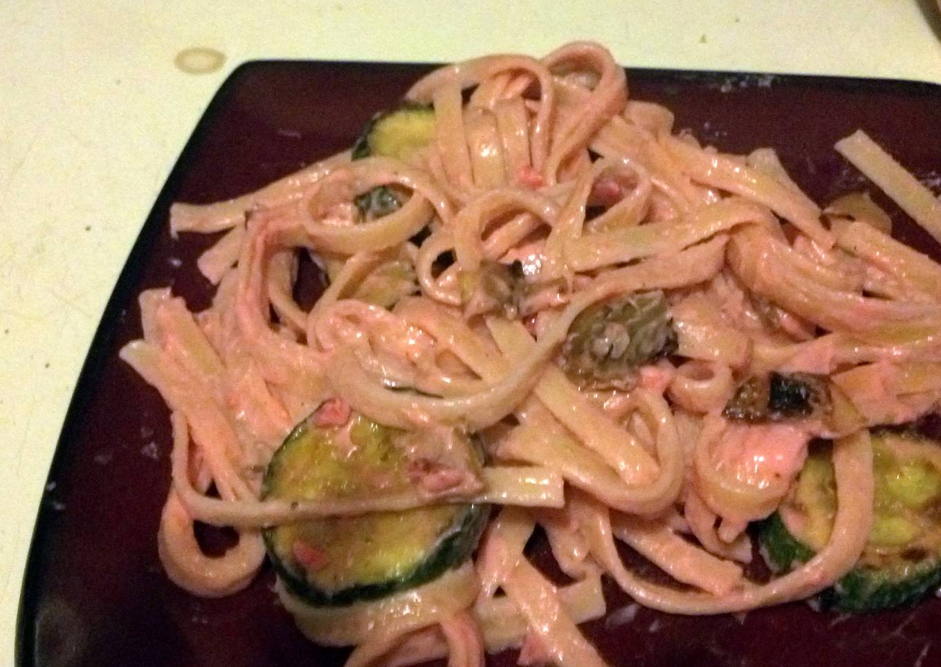 Port wine & veggie Alfredo