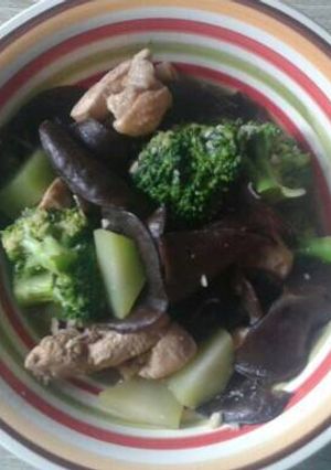 Foto resep Cah brokoli ayam jamur
