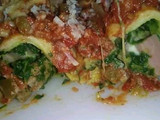 Canelones de verdura jamón y queso