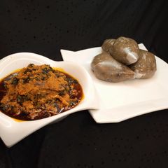 A picture of Eggplant Swallow (tuwon jan yalo).