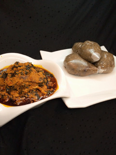 A picture of Eggplant Swallow (tuwon jan yalo).