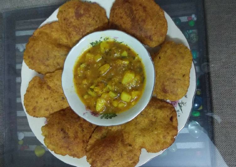 Easiest Way to Prepare Award-winning बेदमी पुरी और आलू साबजी(bedami Puri &amp;Aloo Sabji)