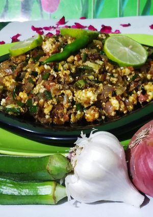 A picture of BhindiBhurji.