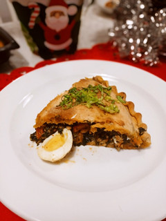 Foto principal de Tarta de carne, espinacas y huevos ☃️😋
