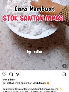 Foto resep MPASI Stok santan peras