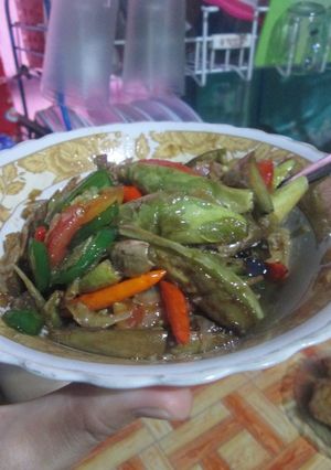 Foto resep Terong tumis pedas