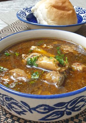 A picture of Paya Soup (Mutton trotters).