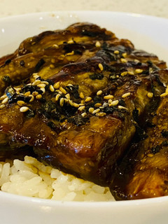 A picture of Kabayaki Eggplant Rice Bowl 🍆.