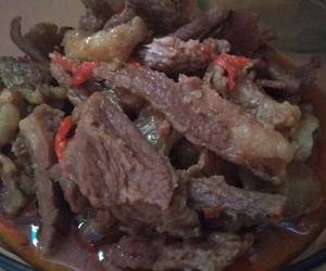 Resep Unik Krengsengan daging sapi pedas Nikmat Lezat