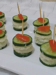 A picture of Cucumber Bite Sandwiches.