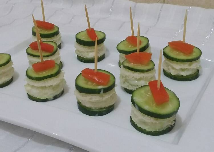 Easiest Way to Prepare Yummy Cucumber Bite Sandwiches