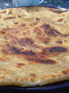 A picture of Lacha paratha.
