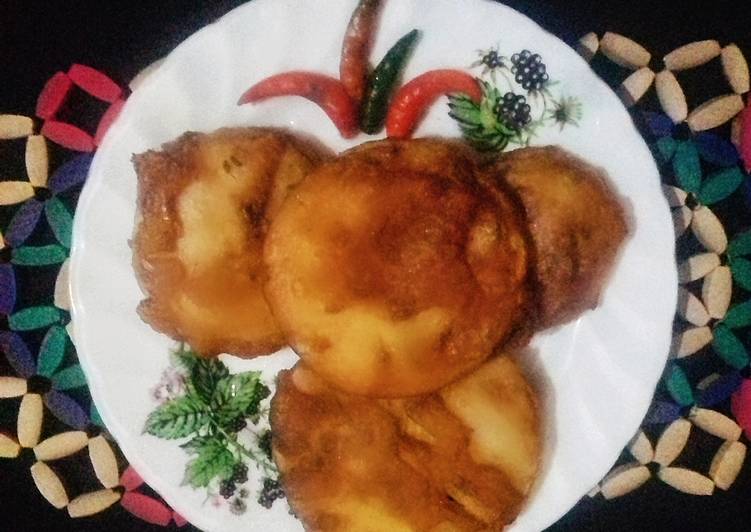 Fried Taro stem / Oal Kochu Bhaja