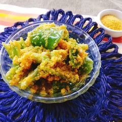 A picture of Instant Green chilli pickle.