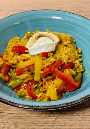 Una foto de Arroz jollof o benachin