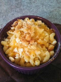 A picture of Baked Mac and cheese.